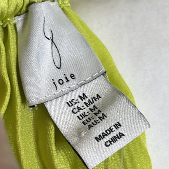 Joie Haltertop Pleated Midi Dress in Limeade Size Medium New - Picture 9 of 12